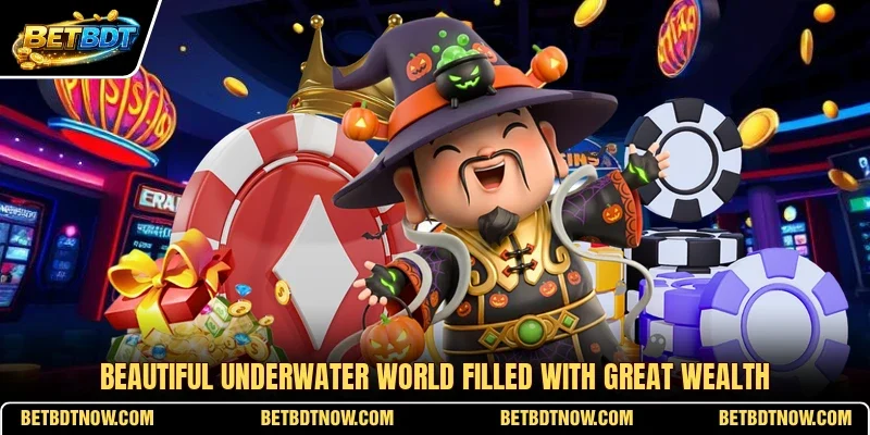 Beautiful underwater world filled with great wealth