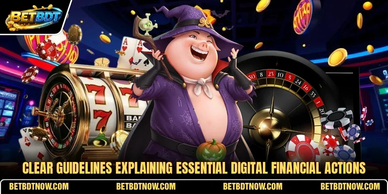 Clear guidelines explaining essential digital financial actions