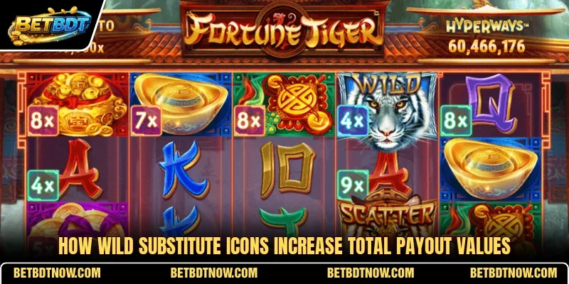 How wild substitute icons increase total payout values