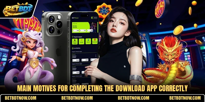 Main motives for completing the download app correctly