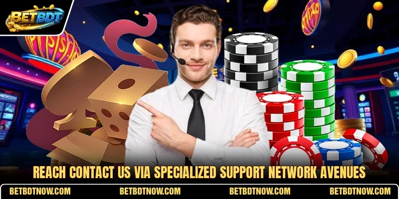 Reach contact us via specialized support network avenues