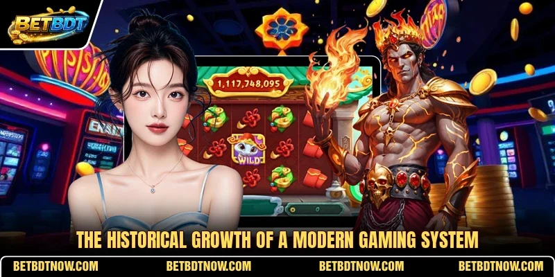 The historical growth of a modern gaming system