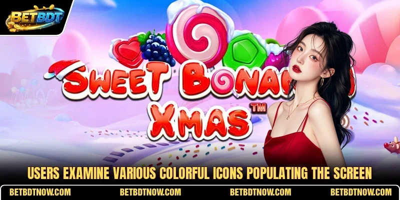 Users examine various colorful icons populating the screen